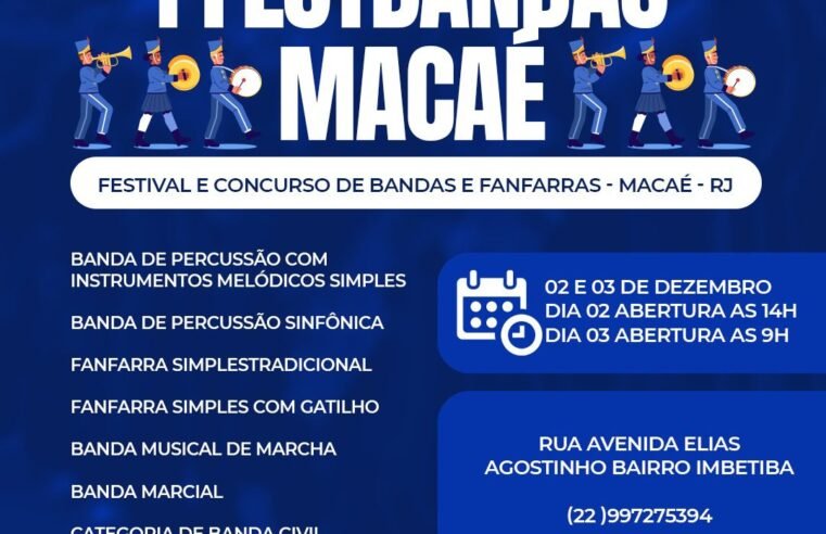 I Festbandas será promovido dias 2 e 3 de dezembro