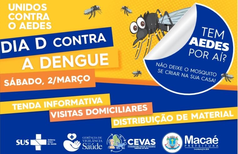 Dia D de Combate à Dengue: mobilização nacional neste sábado