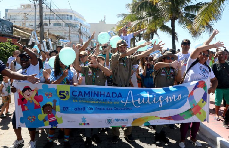 5ª Caminhada pelo Autismo é realizada na Praia dos Cavaleiros