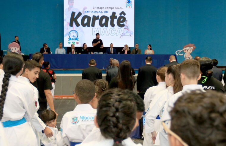 Macaé recebe 3ª Etapa Estadual de Karatê no ginásio Juquinha
