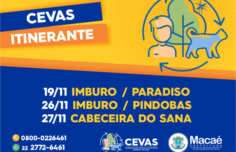 Cevas Itinerante: ações de controle prosseguem no município
