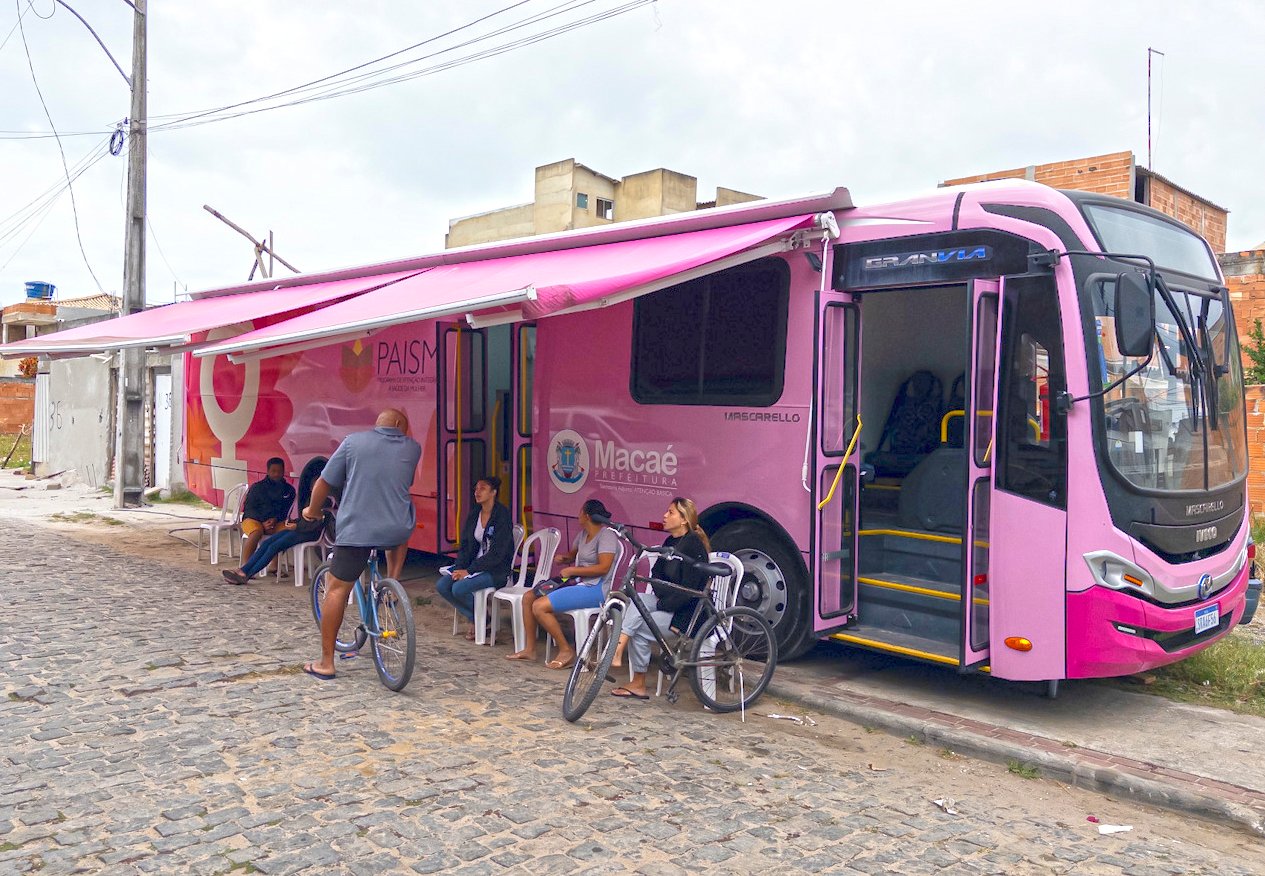 Ônibus Rosa: atendimento segue até quinta no bairro Lagomar