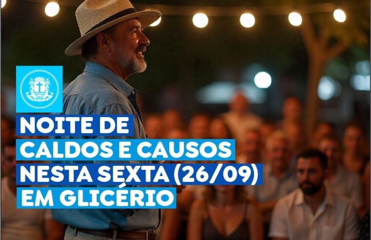 Espaço Cultural de Glicério realizará “Noite de Caldos e Causos”